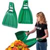 KADAX - Raccogli foglie, pinza per foglie in robusto polipropilene, resistente greifzange per foglie, erba e frutta, resistente alle intemperie (49,5x34 cm - Verde)