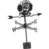 ibasenice Banderuola Segnavento in Metallo Forma di Cane Indicatore di Direzione del Vento Decorativo per Tetto Ornamento da Giardino Esterno