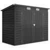 Outsunny Capanno Porta Attrezzi con 2 Prese d'Aria e Chiavistello, Casetta da Giardino in Acciaio Zincato, 249x121x183 cm, Grigio