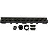 ScarMaxx 1m Canaletta scolo Acqua piovana A15 Altezza 60 mm - Griglia scolo Acqua piovana Set Completo 13 x 100 x 6 cm Nero Classico