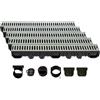 ScarMaxx 5m Canaletta scolo Acqua piovana A15 Altezza 115 mm - Griglia scolo Acqua piovana Set Completo 13 x 500 x 11,5 cm Acciaio Zincato