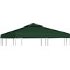 vidaXL Telo di Copertura Verde 3x3m Ricambio Tetto Gazebo Tenda Chiosco