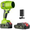 Generico Seese Pro Soffiatore Elettrico Senza Fili - Soffiatore Aspirapolvere 2 in 1 Portatile, 35000 RPM Ultra Potente, 40 Minuti Autonomia, Leggero per Giardino, Cortile, Foglie, Prato (Green,1 Battery)