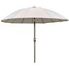 Outsunny Ombrellone da Giardino 2.5x2.5 m Inclinabile con Manovella, Ombrellone da Esterno con 18 Stecche in Metallo e Poliestere 160g/㎡, per Cortile, Terrazza e Balcone, UV30+, Bianco Crema