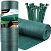 SPRINGOS Rete ombreggiante per Recinzione Rete ombreggiante 1,2 x 50 m incl. 200 Fascette 140 g/m²