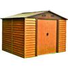 VERDELOOK | Chalet, Casetta in Metallo, Box da Giardino a Due Falde, 278x238 altezza 215 cm, Marrone, Ricovero Attrezzi