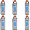 Z.M.C 6X Cartucce di gas butano 227g con valvola tipo MSF-1a, cartuccia di gas butano universale con attacco a baionetta per fornello a gas da campeggio, riscaldamento a gas, bruciatore a gas