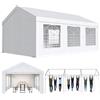 Devoko Tendone per Feste 4x6,Gazebo Esterno Resistente UV 50+,Gazebo da Giardino,Tendone da Esterno per Matrimoni, Feste, Raduni, Riunioni in Giardino,Bianco