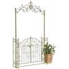 DanDiBo Arco per rose con porta in metallo, larghezza 130 cm, verde 93997 - Arco rotondo resistente alle intemperie
