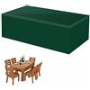 AXFZZRS Copertura per Mobili da Giardino, Telo Protettivo Rettangolare per Tavolo e Sedie da Esterni, 420D Oxford, Impermeabile & Antipolvere & Anti-UV & Resistente allo Strappo - Verde - 210x70x100cm