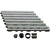 ScarMaxx - Set di grondaie di drenaggio A15 - grondaia - Scarico dell'Acqua piovana - Scarico con griglia - Canale di drenaggio - Piatto - Plastica - Altezza 60 mm - con Acciaio zincato - 7 m