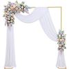Lilyeriy Arco per Matrimoni, 3x3 Metri, Struttura Quadrata per Arco, Supporto per Palloncini in Metallo Giallo, Regolabile in Altezza, Per Decorazioni di Compleanni, Matrimoni, Anniversari