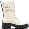GUESS Sery Womens White Leather Boots-UK 6 / EU 39
