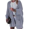 InOmak Capispalla lunghi lavorati a maglia casual, maglioni cardigan da donna, maglione cardigan lungo, maglione oversize per le donne autunno (Blue,M)