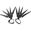 Wenmin Dita articolate | 2 Pezzi Artigli Dito Mano Flessibili | Tricky Claw Guanti Props per Halloween Costumi Horror Accessori Aprils Day Party Masquera, Cartone nero (coppia) , Taglia unica