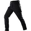 WSLCN Pantaloni da trekking invernali da uomo, impermeabili, in softshell, foderati in pile, per neve, sci, taglia M, colore: nero