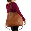 Emila Borsa color cuoio spalla donna grande shopping bag da lavoro ufficio porta documenti giornaliera capiente per tutti i giorni con tracolla