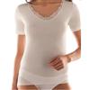Liabel Maglia Intima/Camiciola da Donna Mezza Manica Corta in Lana Cotone TG. 4/M