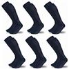 LEON D'ORO Calze Uomo Cotone Lunghe 6 Paia Calze Uomo Filo di Scozia Made in Italy Calza Lunga Maglia Liscia (IT, Numero, 40, 42, Regular, Regular, Nero 6 Paia Liscio)