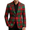 DeHolifer Giacca Natalizia da Uomo Blazer Stampa Albero Natale Cappotto Fiocco di Neve Giubbotto in Pile Giacche Monopetto Felpa Colletto Risvolto Giacca Xmas Divertente Abbigliamento per Tempo Libero