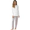 Linclalor Pigiama donna in caldo cotone taglie forti art. 92898-64, Tortora