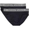 Emporio Armani Underwear Men's Endurance 2-Pack Brief, Slip Uomini, Black/Black, L