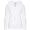 Fruit of the Loom - Giacca sportiva da donna con cappuccio, felpa con cappuccio, Donna, bianco, M (12)