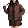 MJGkhiy Piumino Donna Invernale Corto Leggero Cappotto Con Zip Caldo Giubbino Trapuntato Casual Giacca Antivento Con Cappuccio Taglie Forti Autunnale Puffer Jacket Elegante Piumini Imbottita Comodo