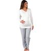 Premamy - Pigiama Premaman in Cotone per Donna (EU L)