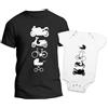 t-shirteria - Coppia Maglietta e Body Neonato - Idea Regalo Festa del Papa, Compleanno ed Occasioni Speciali - 100% Cotone, Leggere e Traspiranti - Stampa Anti-Scolorimento - (Motociclista)
