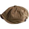 WOUND Coppola Uomo Berretto da Strillone retrò Berretto Gatsby con Visiera in Cotone da Uomo Kaki Berretto Piatto Ottagonale Vintage Primavera Estate Maschile, Coffee2,55-58Cm