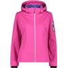 CMP Giacca In Light Softshell Da Donna Con Cappuccio Removibile Softshell Jacket Donna (IT, Testo, XS, Regular, Regular, Fuxia)