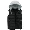 Generico Gilet Uomo Invernale Cerniera, Giacca da Lavoro Uomo Invernale con Cappuccio Tinte Unite a Listino con Tasche, Gilet Running - Abbigliamento Montagna Casual Nero M