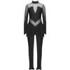inhzoy Body da Pattinaggio Artistico Bambina Tuta Intera da Danza Classica Moderna Manica Lunga Balletto Leotards Jumpsuit Sportiva da Allenamento Romper Tutina Dancewear Nero 11-12 anni