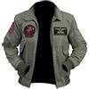 Fancyd Tom Cruise Top Bomber Air Force - Giacca da uomo in cotone, Verde, XXL