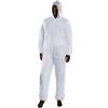 Deter Center AJSIA Tuta MONOUSO con Cappuccio PLP Bianco 30 GR/M Confezione 50 Pezzi cod.14048 (XXL)