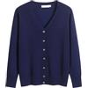Generic Maglione Ampio da Donna in Cotone Mercerizzato con Bottoni in Tinta Unita con Giacca Cardigan Giacchetto Donna Invernale Giacca Invernale Donna (Dark Gray, M)