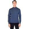 Ciabalù Maglione Lupetto Uomo in Lana Merinos Made in Italy Pullover Dolcevita Mezzo Collo Extrafine (M, Blu Navy)