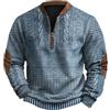 Generic Felpa da uomo con cappuccio, da uomo, senza cappuccio, alla moda, con cappuccio e felpe da lavoro, da uomo, oversize, maglione da uomo, a maniche lunghe da uomo, Blu, XXL