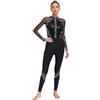 renvena Donna Tuta Intera da Pattinaggio Artistico Tutina Elegante Jumpsuit a Manica Lunga Strass Body da Danza Classica Balletto Leotards Abito da Ballo Latino Nero M