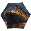Generic Titanic - Ombrello da viaggio con nave da crociera, antivento, 5 ombrelli pieghevoli portatili e compatti, Stile:, Taglia unica
