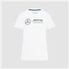 Mercedes AMG Petronas Formula One Team - Maglietta ufficiale Formula 1 con logo da donna, taglia M, colore: bianco