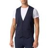 JEFF Uomini JFEzra Vest | Gilet da abito con percentuale di viscosa Dark Navy 52