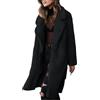 ThiCc Giacche Sherpa Oversize da Donna - Pile Soffice con Risvolto Aperto sul Davanti Cardigan Lungo Cappotto Invernale Caldo Capispalla in Pelliccia Sintetica Double-Face in Peluche Teddy Coat, Verde