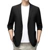 Generisch Giacca sportiva da uomo 2026, slim fit, elasticizzata, leggera, estiva, casual, con chiusura a bottoni, per una moda elegante e casual, Nero , M