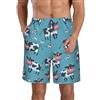 GMSGHJHDR Costume da bagno da uomo con mucca, costume da bagno da surf, alla moda, casual, ad asciugatura rapida, elasticizzato, con tasche interne in rete, 3D, M