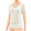 Generico Emily Donna Lana Cotone 3 Pezzi Maglia Mezza Manica Maglietta Intima Invernale Art 1032 con APPI. Macrame (IT, Testo, L, Regular, Regular, Bianco)