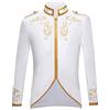 Darringls Costume da principe da uomo blazer gotico steampunk frack cappotto uomo smoking festa vestito medievale vittoriana retrò giacca Halloween carnevale abbigliamento medievale, Blu, M