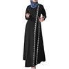 Generic Abiti musulmani per le donne causale plus size manica lunga abaya abito caftani islamico Dubai abiti preghiera Thobe Dubai Outfit Flowy Maxi abito da sera Abaya da moschea preghiera