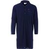 Henry Terre Camicia da notte da uomo Gustav a maniche lunghe, design a tinta unita, colletto camicia, piega addominale, tasca sul petto, taglia M-3XL, blu navy, 3XL